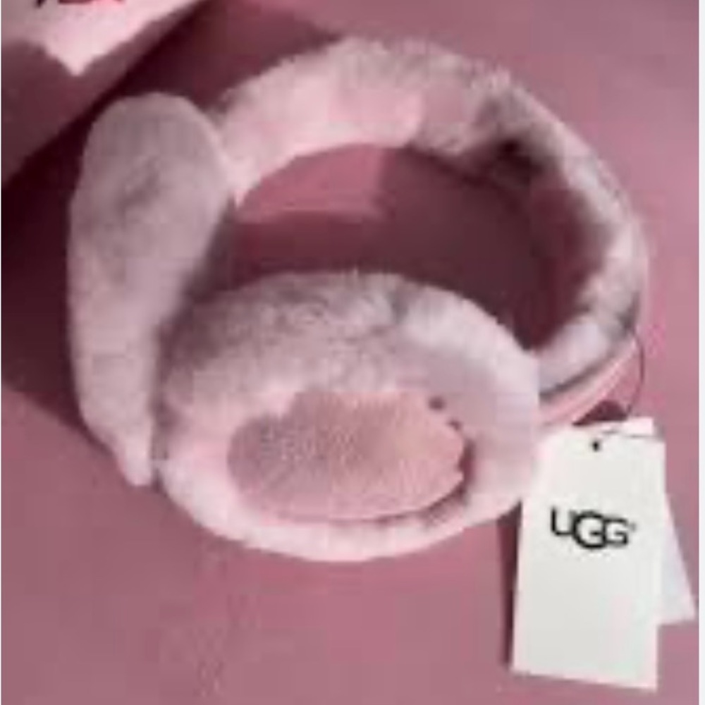 UGG Blush Pink Furry Earmuffs